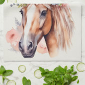 Family Farm Rustic Flower Crown Horse Theedoek (Gevouwen)