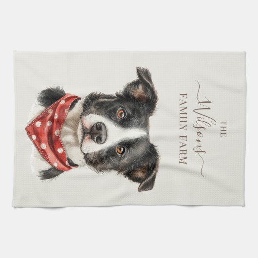 Family Farm Rustic Working Dog Theedoek (Horizontaal)