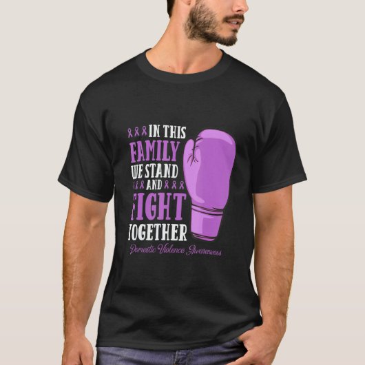 Family Fight Supporter Pul Domestic Violence Aware T-shirt (Voorkant)