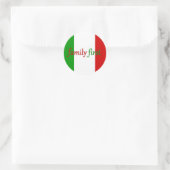 FAMILY FIRST - Italië / Mexico / Gezin Ronde Sticker (Tas)