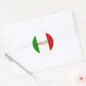 FAMILY FIRST - Italië / Mexico / Gezin Ronde Sticker (Envelop)