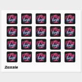 Family First Vierkante Sticker (Vel)