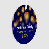 Family Floating Lanterns Vacation Tree Ornament (voorkant)
