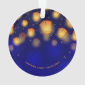 Family Floating Lanterns Vacation Tree Ornament (achterkant)