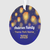 Family Floating Lanterns Vacation Tree Ornament (voorkant)