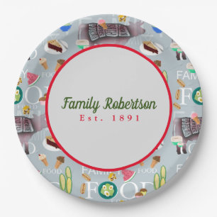 Family Food Fun Custom Picnic Reunion Papieren Bordje