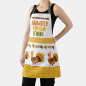 Family Food Fun Turkey Thanksgiving Apron Schort (Insitu)