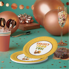 Family Food Fun Turkey Thanksgiving Papieren Bordje