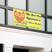 Family Friendly Owl Banner (Buitenkant Gebouw)
