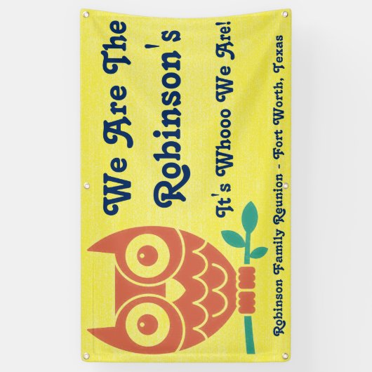 Family Friendly Owl Banner (Verticaal)