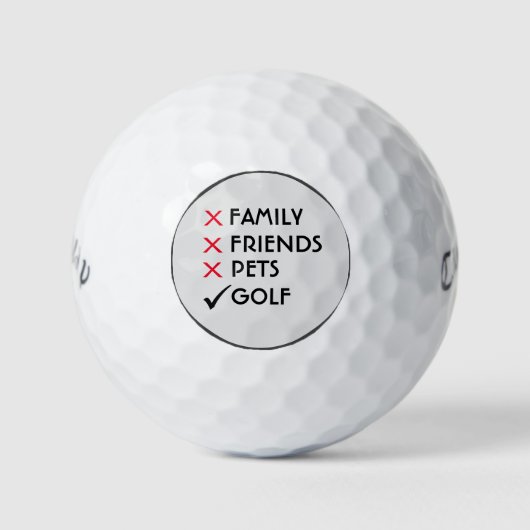 Family Friends Pets Golf Humor Golfballen (Voorkant)