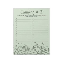 Family Fun Camping A-Z spel Notitieblok