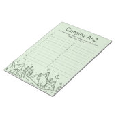 Family Fun Camping A-Z spel Notitieblok (Schuin)