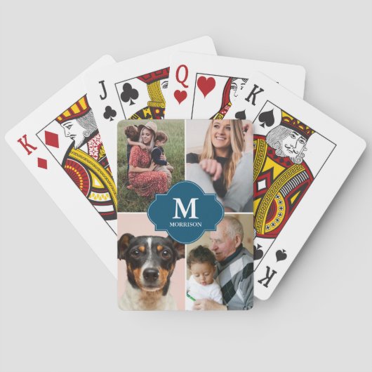 Family Fun Deck: Gepersonaliseerde familiefoto's Pokerkaarten (Achterkant)