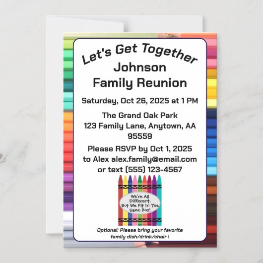 Family Fun Reunion Magnetic Card Magnetische Uitnodiging (Voorkant)