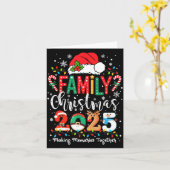 Family Funny Christmas Matching 2025 Santa Tee Paj Kaart (Gele Bloem)