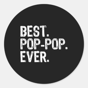 Family Funny Cool Poppop Beste Pop-pop Ooit Ronde Sticker