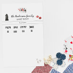 Family Game Nachtscore Tracker | Gepersonaliseerd Magnetisch Uitwisbaar Vel<br><div class="desc">Schattigee gepersonaliseerde scorekaart met uw keuze van personalisatie met ruimte om spelersnamen en hun score te schrijven. Voeg uw aangepaste formulering toe aan dit ontwerp door gebruik te maken van de "Edit this design sjabloon"-vakken aan de rechterkant van het item, of klik op de blauwe knop "Customize it" om de...</div>