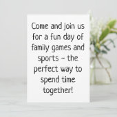 Family Games Dag Slogan Grote tekst Elke kleur Kaart (Staand voorkant)