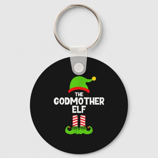 Family Godmother Elf Christmas Matching Pajama Fun Sleutelhanger (Voorkant)