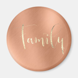 Family Golden Script roze Copper Home Planning Magneet