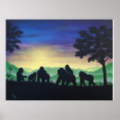 "Family" Gorilla Art Print (Voorkant)