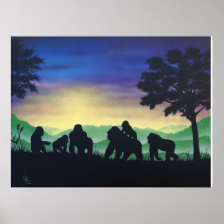 "Family" Gorilla Art Print