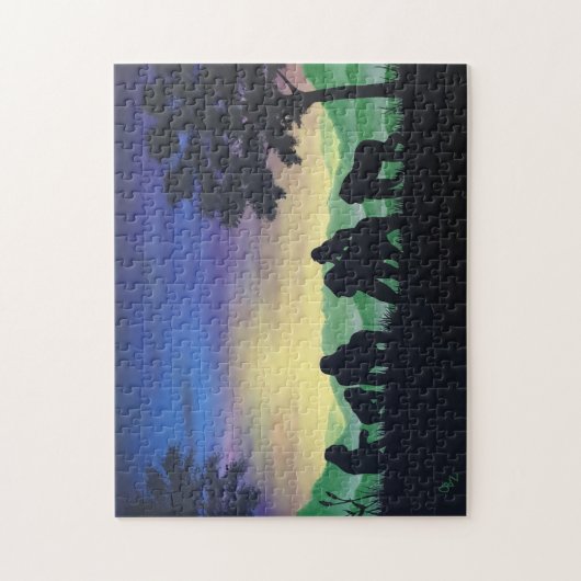 "Family" Gorillas Poster Legpuzzel (Verticaal)