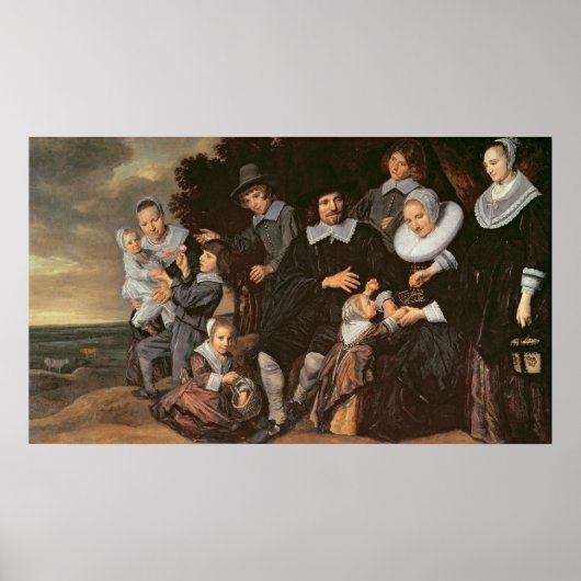 Family Group in a Landscape, c.1647-50 Poster (Voorkant)