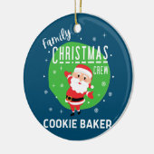 Family Group kerstparty Pajamas Cookie Baker Keramisch Ornament (Links)