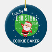 Family Group kerstparty Pajamas Cookie Baker Keramisch Ornament (Achterkant)