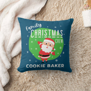 Family Group kerstparty Pajamas Cookie Baker Kussen
