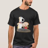 Family Guy Stewie en Brian geschokt T-shirt (Voorkant)