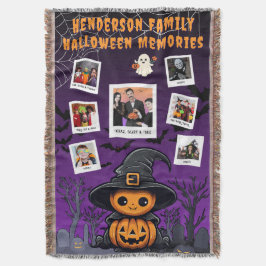 Family Halloween Memories Collage – Kid Witch Deken
