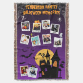 Family Halloween Memories Photo Collage Deken (Voorkant Verticaal)