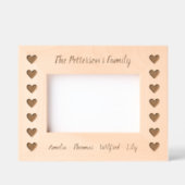 Family Heart Pattern Custom houten foto lijst Gegraveerde Lijstjes (Voorkant)