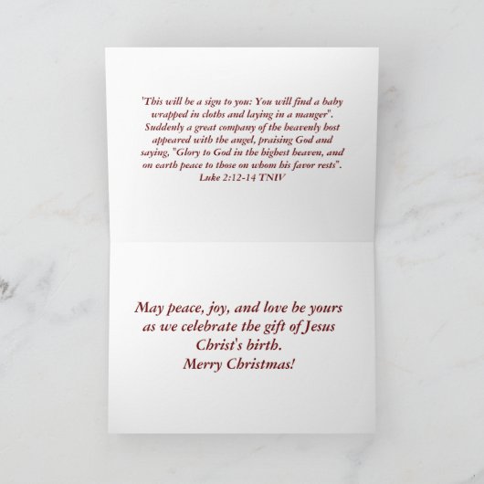 Family Heirloom Natitivity Scene met kerstkaart Feestdagen Kaart (Binnen)