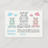 Family hippo Diaper Raffle Tickets (Voorkant)