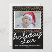 Family Holiday Cheery-kerstfotokaart Feestdagenkaart (Voorkant)