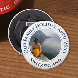 Family Holiday Memories Button Flesopener