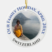 Family Holiday Memories Keramisch Ornament (Voorkant)