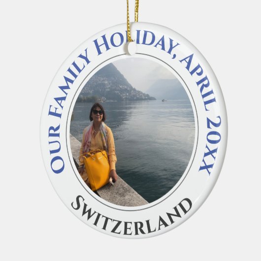 Family Holiday Memories Keramisch Ornament (Links)