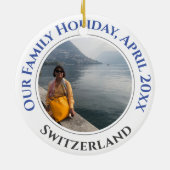 Family Holiday Memories Keramisch Ornament (Achterkant)