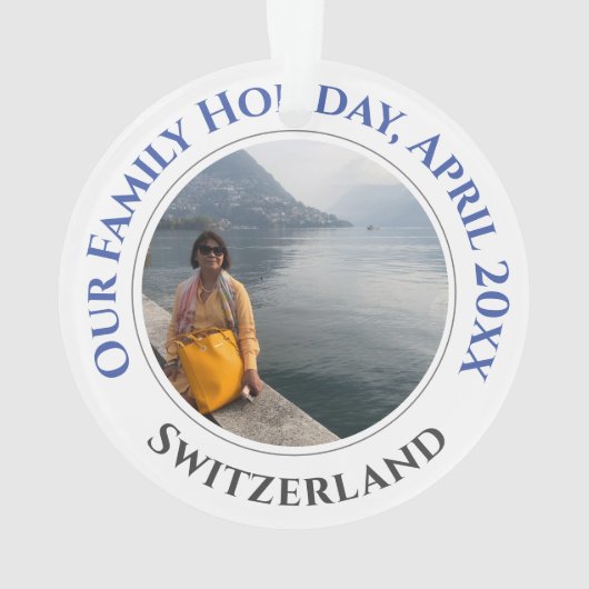 Family Holiday Memories Ornament (achterkant)