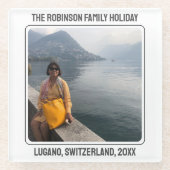 Family Holiday Memories Souvenir Onderzetter (Voorkant)