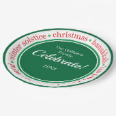 Family Holiday Party Plates Papieren Bordje (Gekanteld)