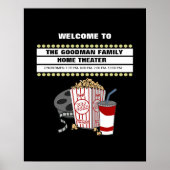 Family Home Theater Aangepaste naam unframed Poster (Voorkant)