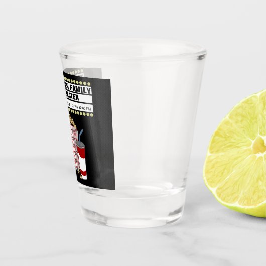 Family Home Theater gepersonaliseerd Shot Glas (Rechts)