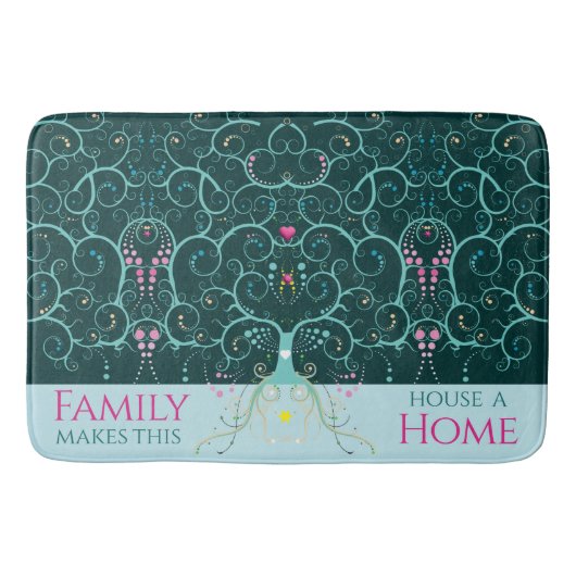 Family Home Welkom Mat Tree Life Badmat Rug (Voorkant)