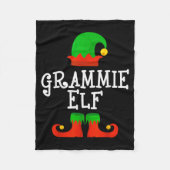 Family I'm The Grammie Elf Christmas Matching Paja Fleece Deken (Voorkant)